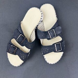 Ilse Jacobsen Tulip 1176LC Black Adjustable Buckle Sandal. 10/ 10.5